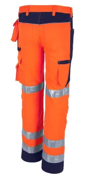 Warnschutz Bundhose Qualitex PRO WS warnorange/marine